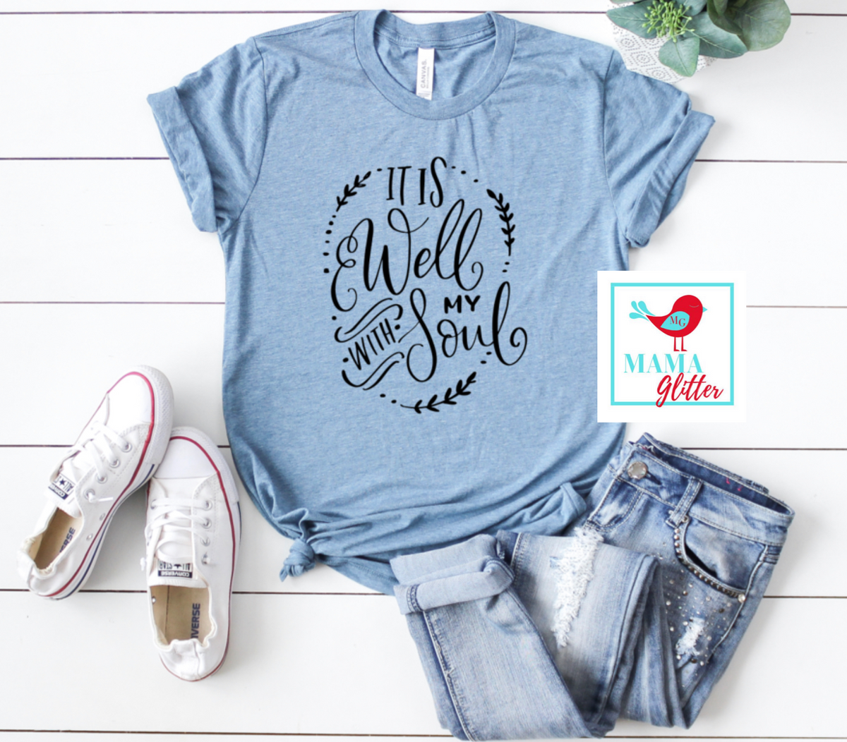 It is Well With My Soul Scoop Neck Curvy Tee