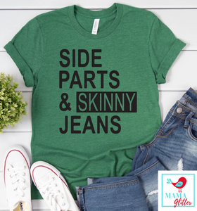 Side Part & Skinny Jeans