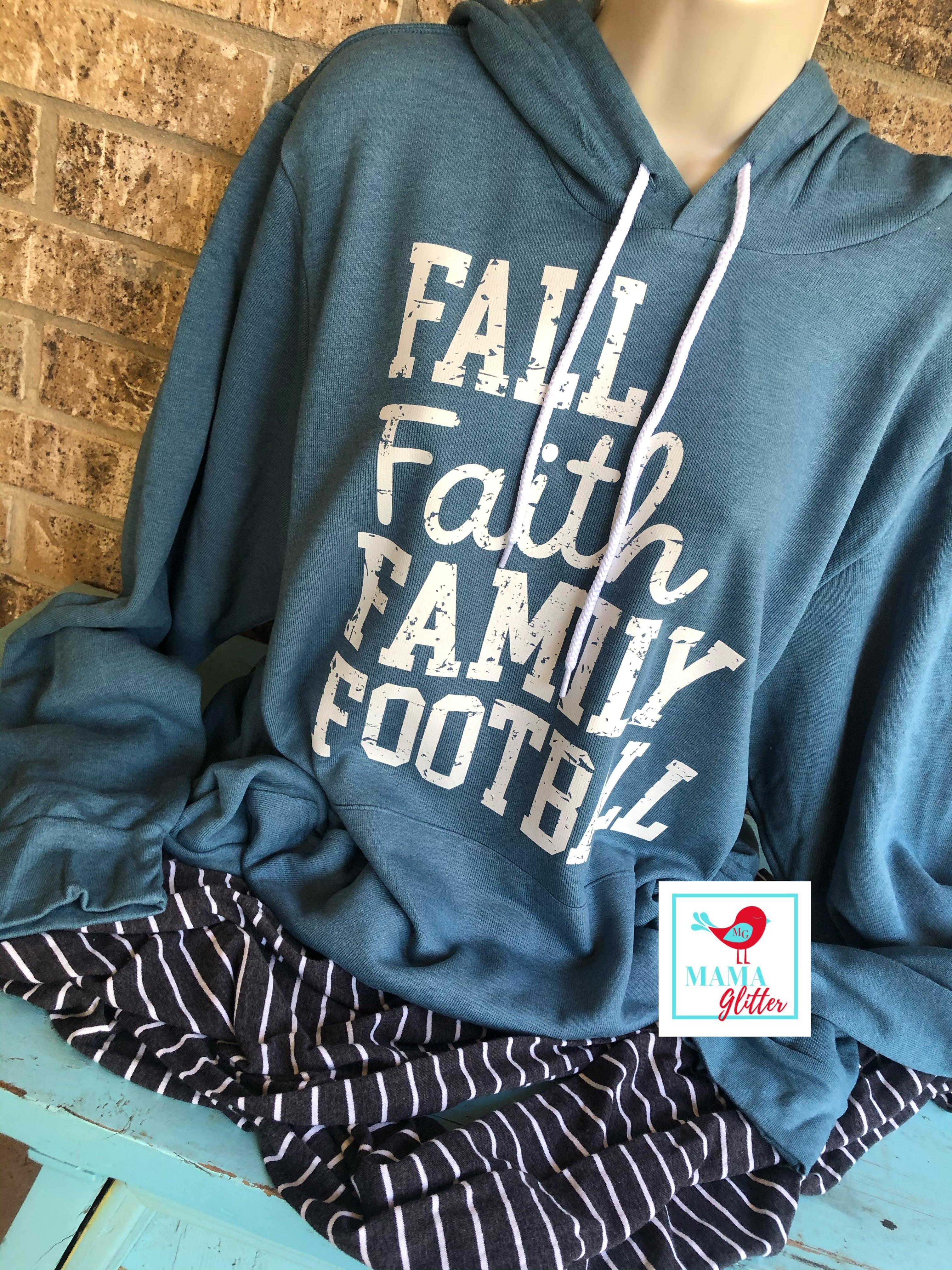 Fall Faith Family Football Pajamas