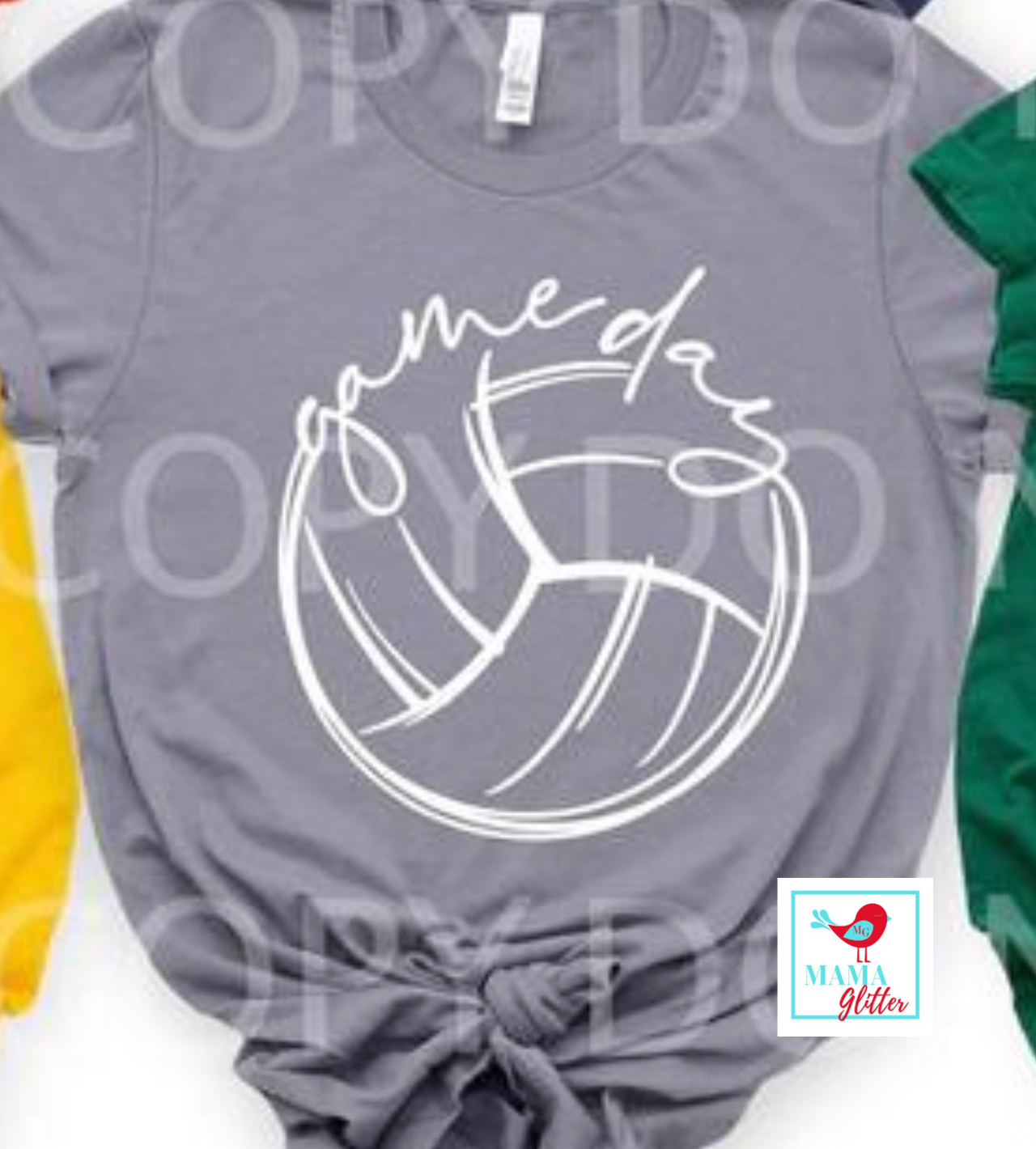 Game Day - Volleyball - White Print