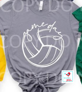 Game Day - Volleyball - White Print