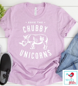 Save The Chubby Unicorns - White Print