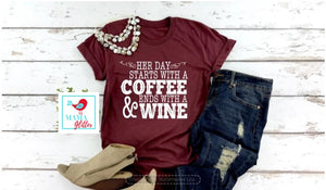 Her Day Starts With a Coffee and Ends With a Wine