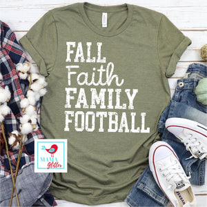 FALL, FAITH, FAMILY, FOOTBALL