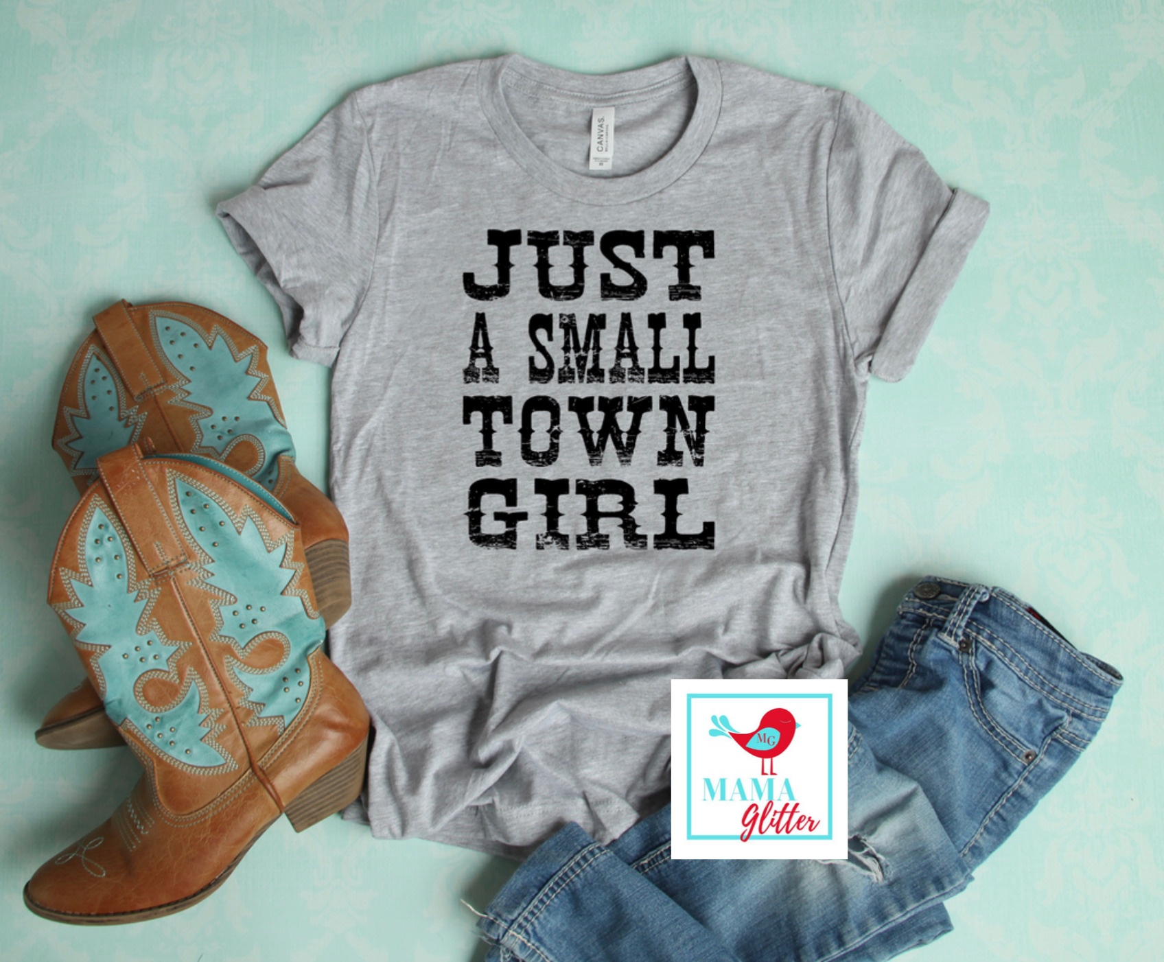 Just a Small Town Girl-Black Print