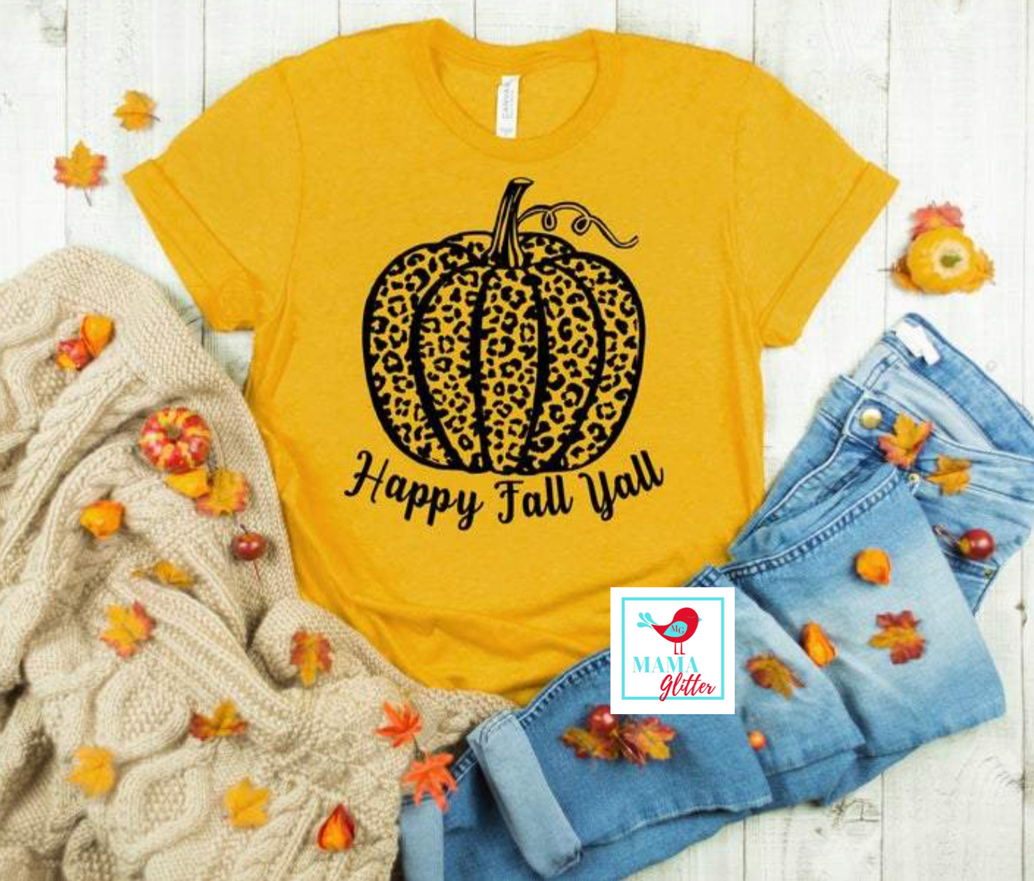 Happy Fall Y’all Leopard Pumpkin