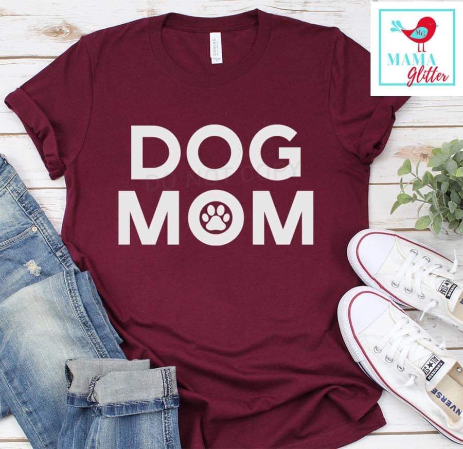 Dog Mom-White Print
