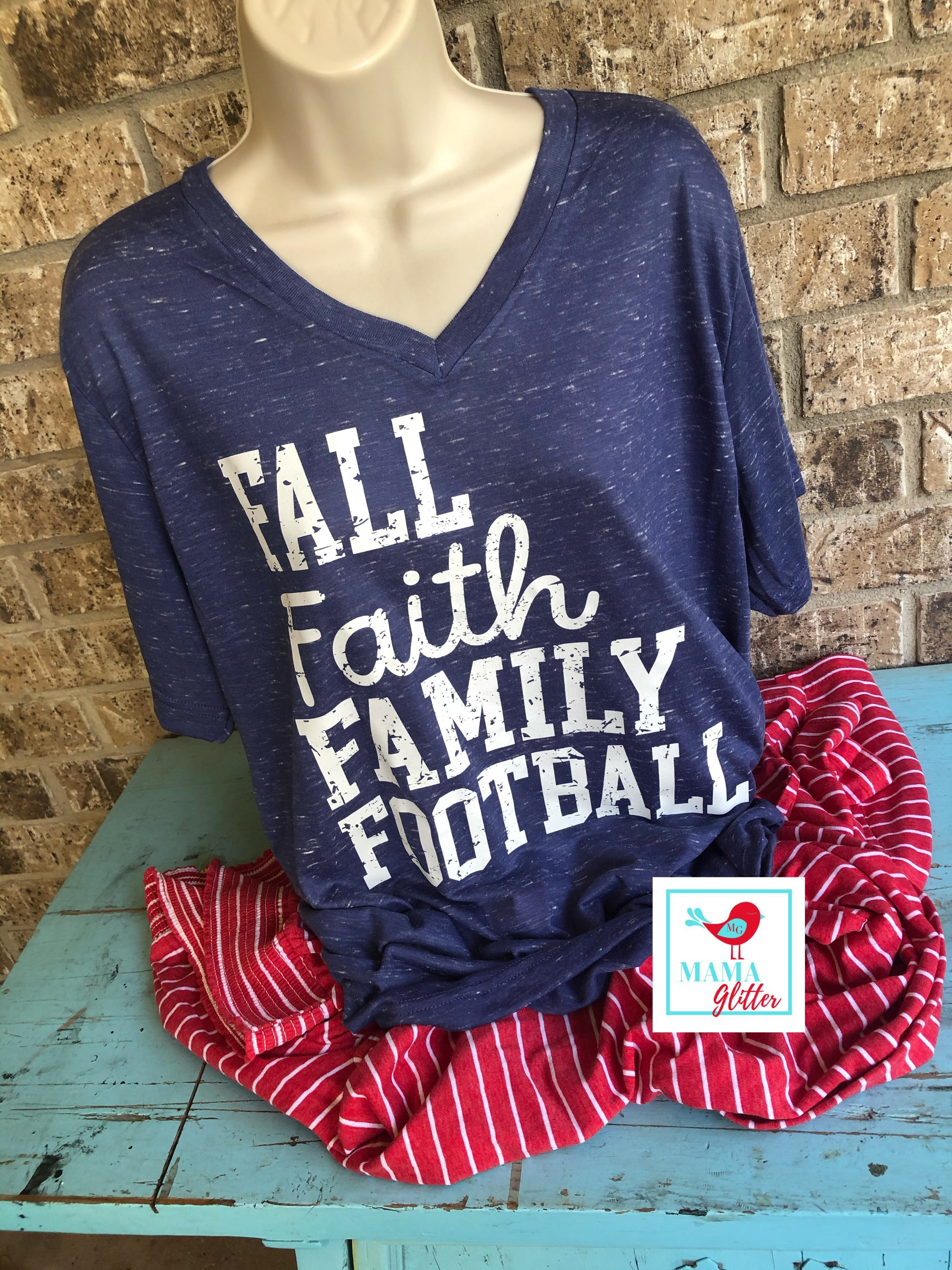 Fall Faith Family Football Pajamas