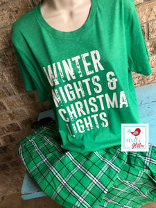 Winter Nights And Christmas Lights Pajamas